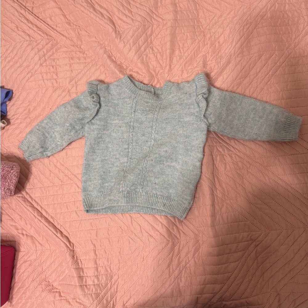 H&M Turquoise Kids Sweater with Ruffles